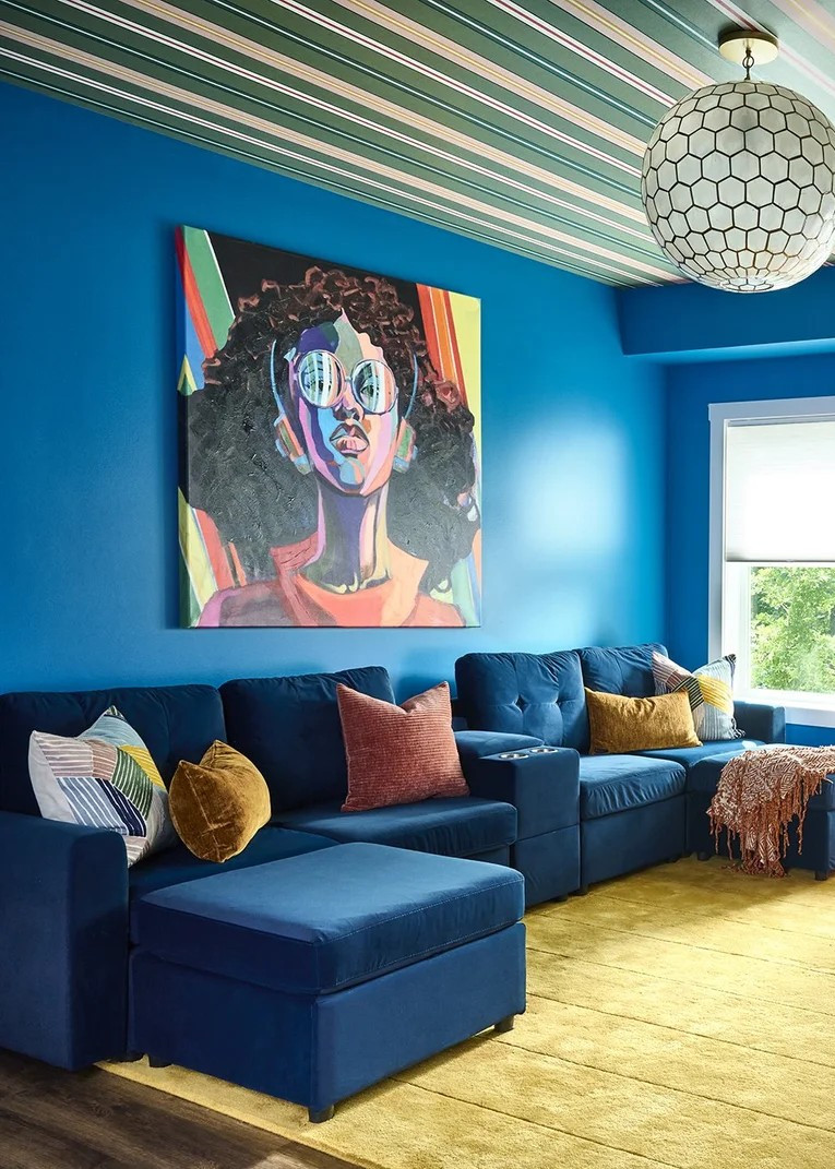 Designing spaces for kids doesn’t mean sacrificing style — it just means designing with more joy. 💙
This playroom moment from Project Meet Me in Accra was all about creating a space that sparks imagination and grows with the family.

Bold blue walls, a striped ceiling (yes, always look up 😉), cozy seating, and room to play freely — because kids deserve beautiful spaces too. A reminder that function, fun, and thoughtful design can absolutely coexist.

#LTKHome #LTKDesign #BLBDesign #MeetMeInAccra #PlayroomDesign #KidsSpace #ColorfulInteriors #FamilyFriendlyDesign #BoldInteriors #InteriorDesignInspo 

 #LTKHome