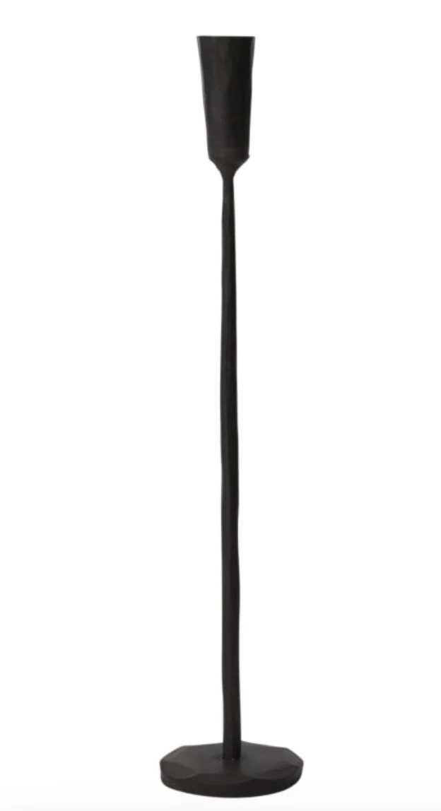 Black Forged Iron Candlestick-Large | Dwell Home Co.