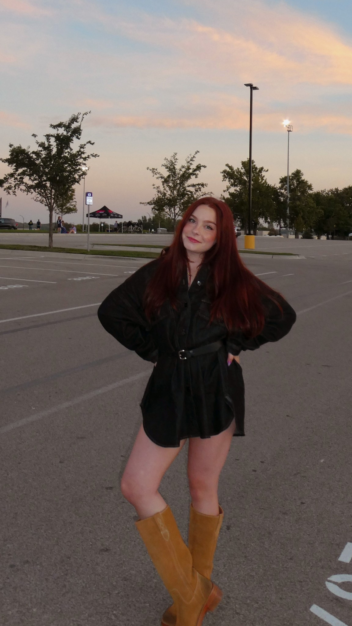 Denim Dress | small denim dress | size 7 tall boots #fallfashion #tallboots #autumn #denimdress