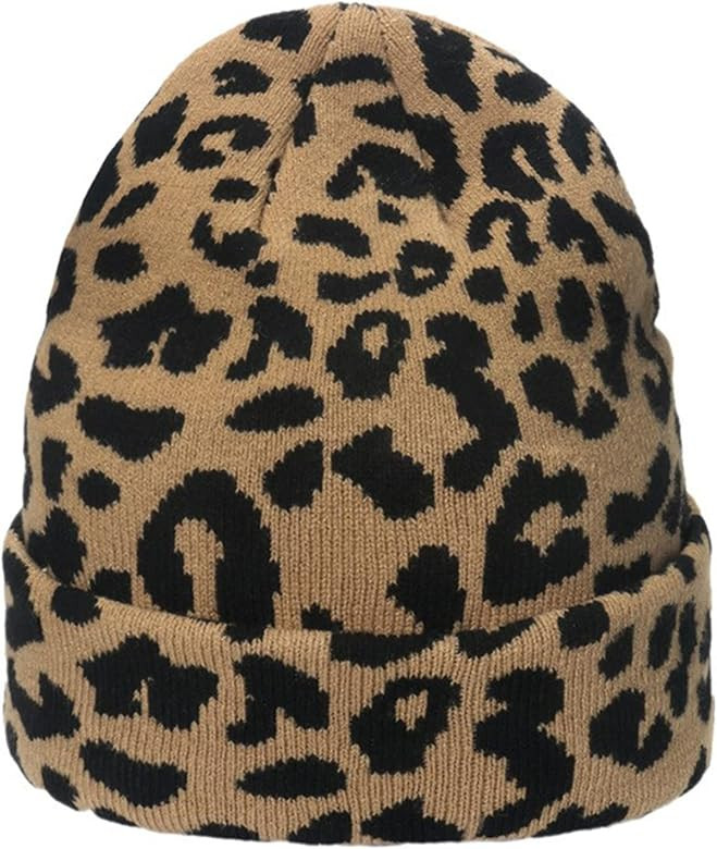 IHAUIUE Animal Print Beanie Hat Knitted Cuffed Skull Cap Double Layer Watch Hats for Women, Men | Amazon (CA)