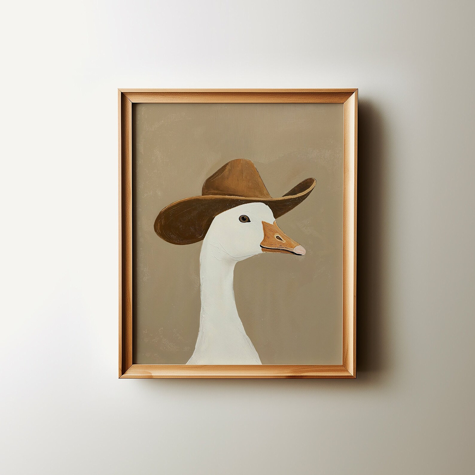 Silly Cowboy Goose Print, Brown Western Nursery Printable Art, Neutral Southeastern Boy Room Anim... | Etsy (US)