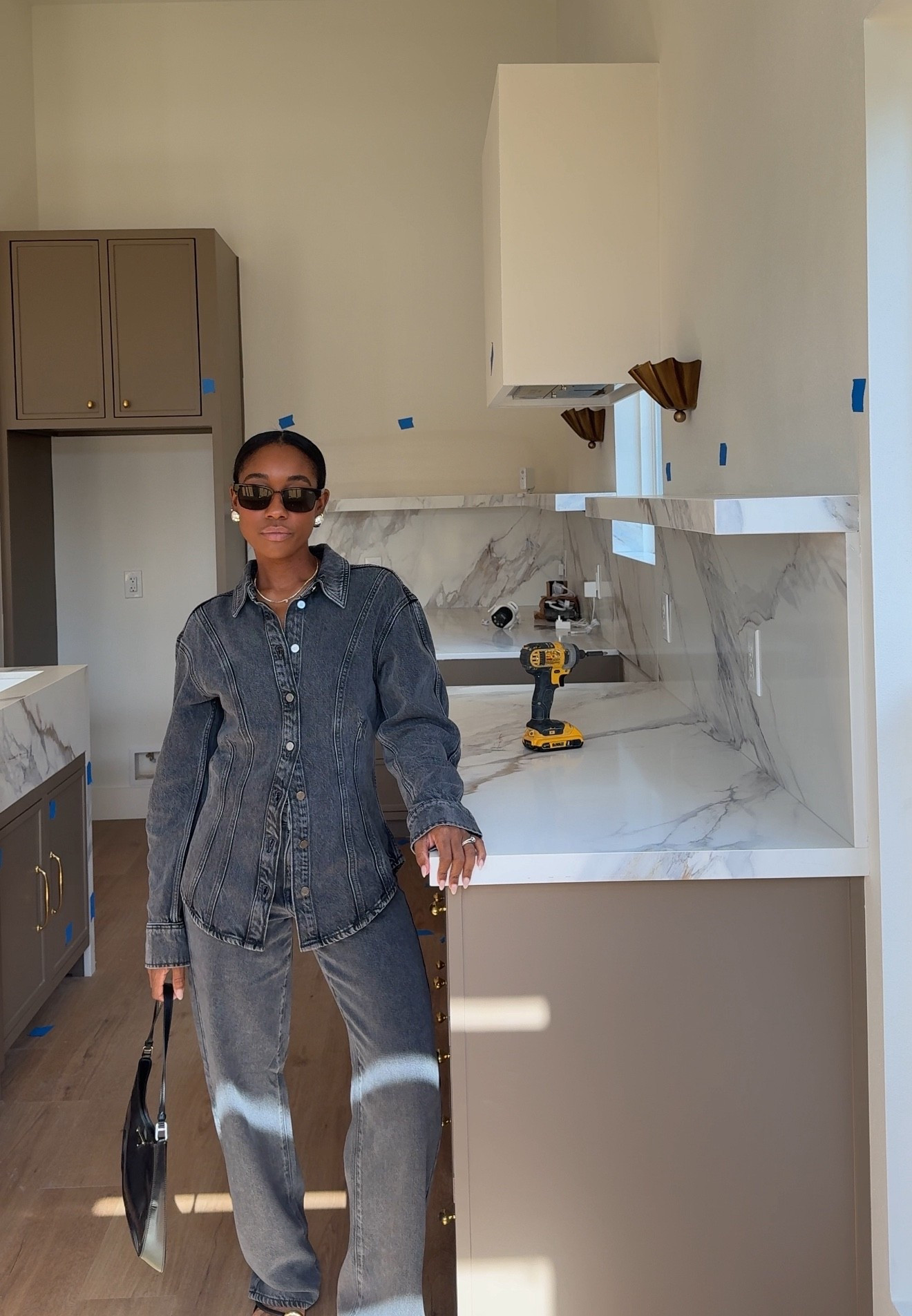 Denim shirt and relaxed jeans 

#LTKootd #LTKPetite