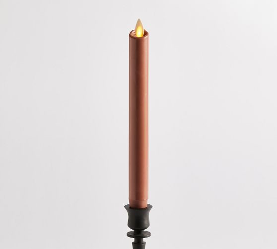 Premium Flickering Flameless Wax Taper Candle | Pottery Barn (US)