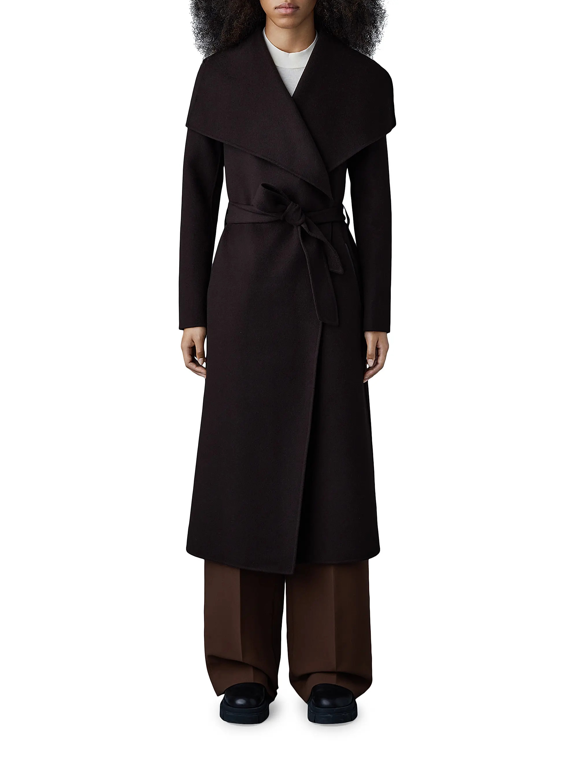 Mackage Belted Light Wool Coat | Saks Fifth Avenue | Saks Fifth Avenue