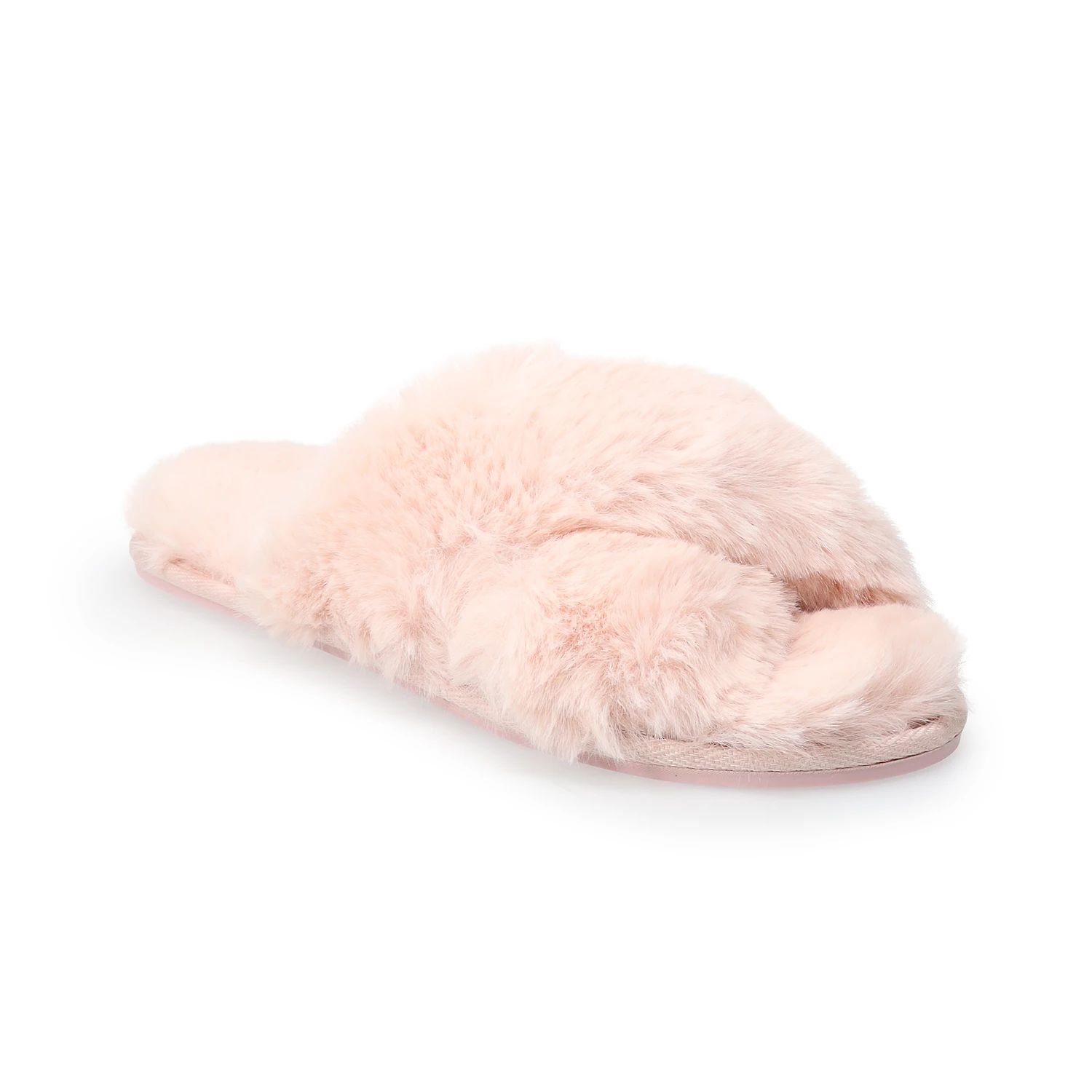 Women's LC Lauren Conrad Faux Fur Slide Slippers | Kohl's