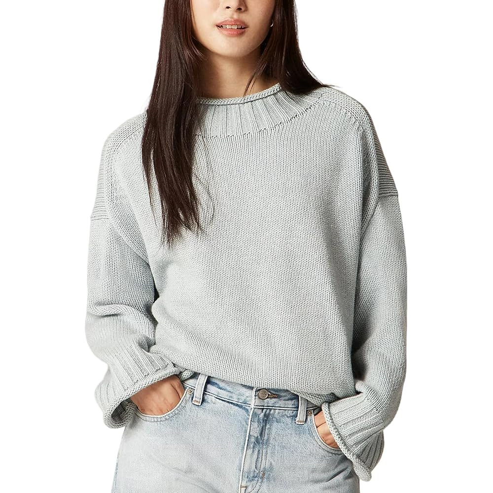 Women's Oversized Roll Neck Sweater Long Sleeve Chunky Knit Pullover Cozy Fall Winter Tops Casual... | Amazon (US)