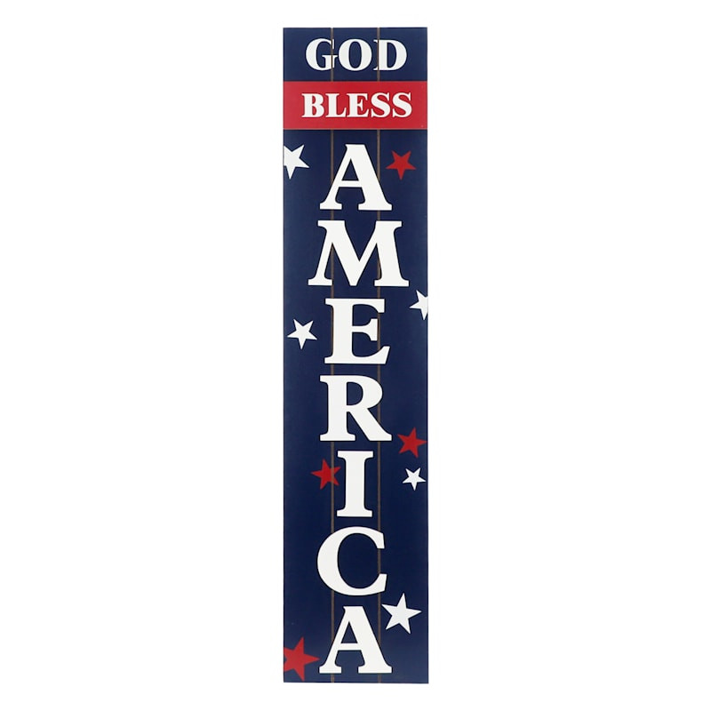 God Bless America Patriotic Porch Leaner Sign, 36" | At Home