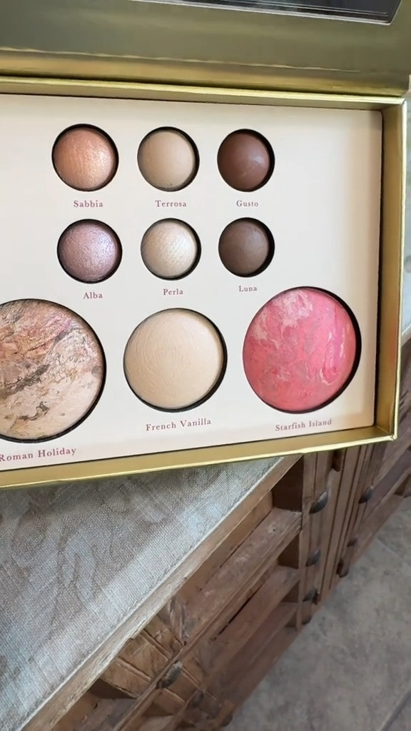 The Laura Geller Best of the Best Baked Palette - Tuscan Dreams is a luxurious, all-in-one makeup collection inspired by the serene landscapes of Tuscany. Handcrafted in Italy, the palette features six baked eyeshadows (Gusto, Luna, Terrosa, Perla, Alba, and Sabbia) for versatile looks, along with a Baked Body Frosting in Roman Holiday for a sun-kissed glow, a Baked Highlighter in French Vanilla for a luminous finish, and a Baked Blush-n-Brighten in Starfish Island to add a natural flush. Each product is baked on terracotta tiles, creating a creamy texture that applies effortlessly and lasts all day. Compact and travel-friendly, this palette is perfect for creating radiant, cohesive looks wherever you go. 

 #LTKGiftGuide #LTKFindsUnder50 #LTKBeauty