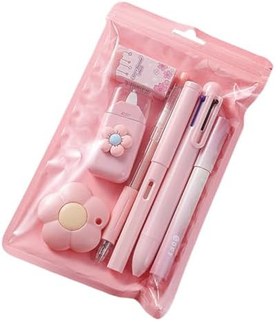 7 Pcs Cute Pink Stationery Set Kawaii School Supplies Office Supplies Including Ballpoint Pens Pe... | Amazon (US)