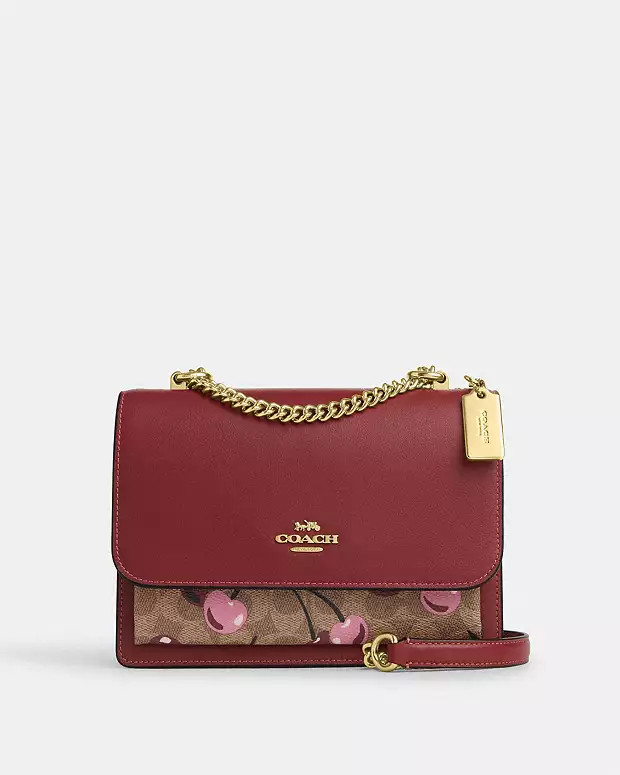 Klare Crossbody Bag In Signature Canvas With Cherry Print | Coach Outlet US