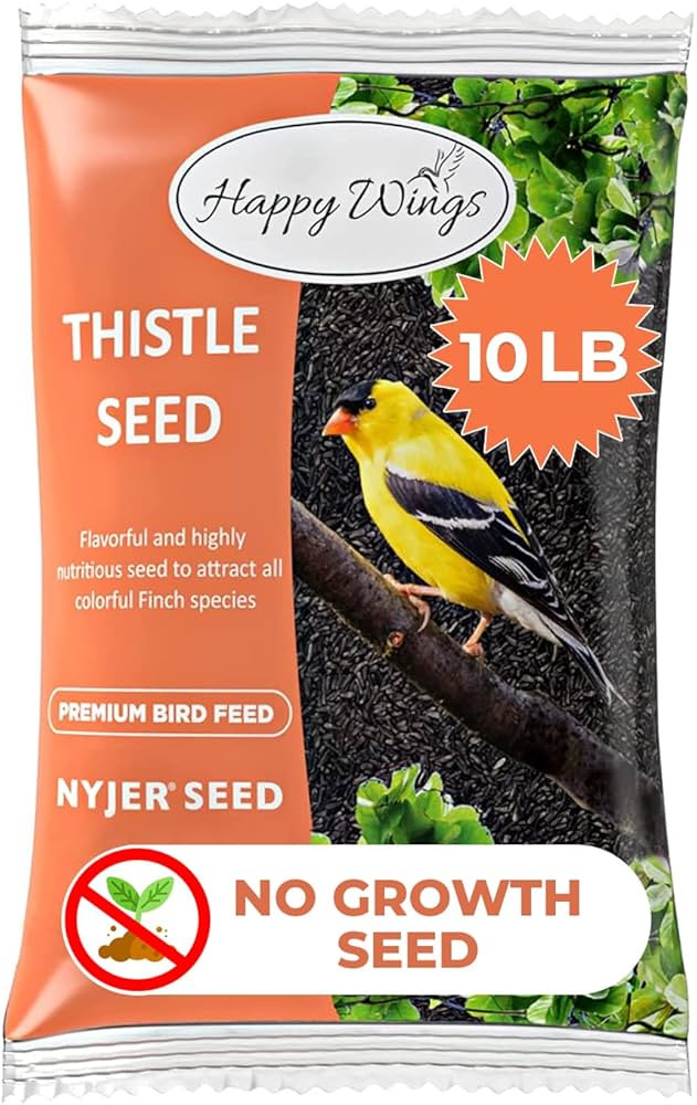 Nyjer/Thistle Seeds Wild Bird Food - 10 Pounds I No Grow Seed I Bird Seed for Wild Birds | Amazon (US)