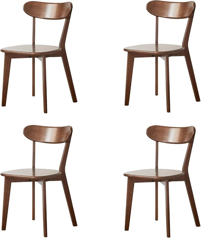 Oak Dining Chairs, Kitchen Chairs, 100% Solid Wood Modern Dinner Chair with Curved Backrest, Dining Room Chair for Kitchen, Living Room, Study (4PK, Walnut)

-11% $321.98 

 #LTKHome #LTKSaleAlert