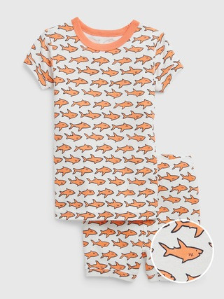 babyGap 100% Organic Cotton Shark PJ Shorts Set | Gap (US)