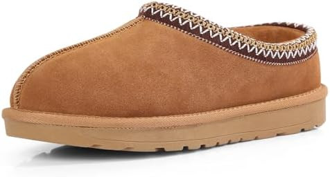 Women's Suede Slippers-Platform Slippers for Women Fuzzy Cozy Indoor Outdoor Mini Boots Chestnut | Amazon (US)