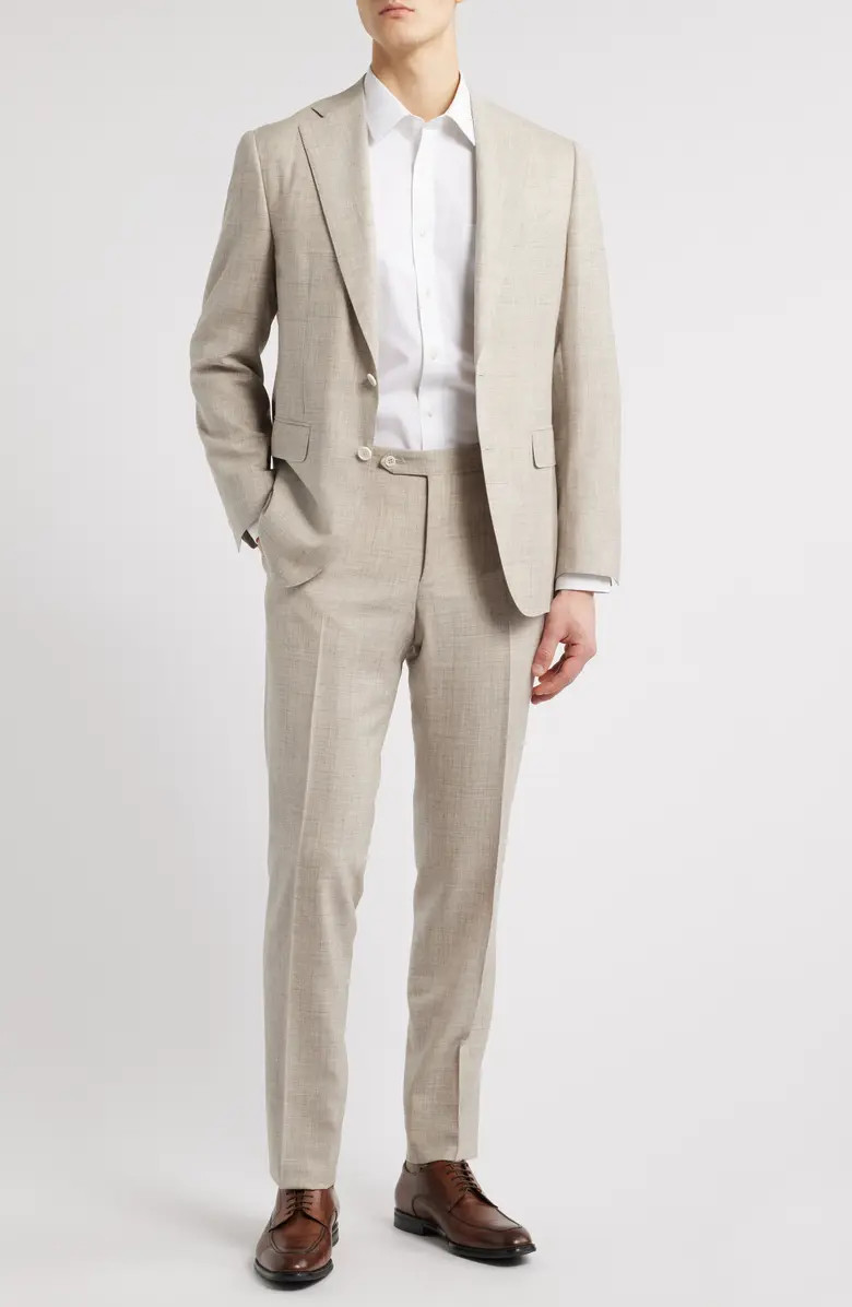 Canali Capri Trim Fit Slub Wool & Silk Blend Suit | Nordstromrack | Nordstrom Rack