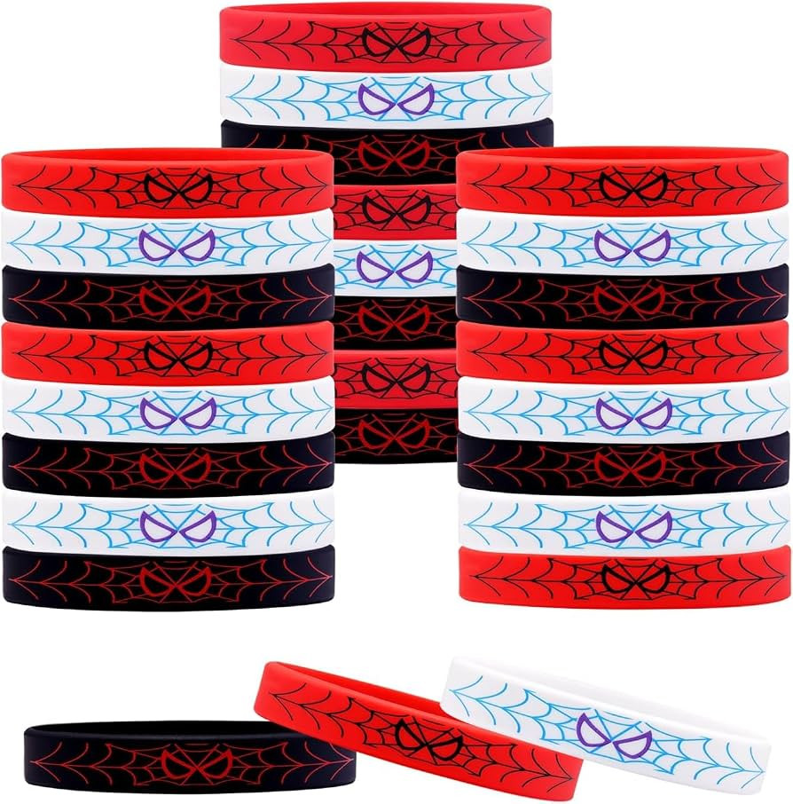 Spidey 24Pcs Silicone Wristbands Bracelets hero Spider Party Decorations Supplies for Spider Them... | Amazon (US)