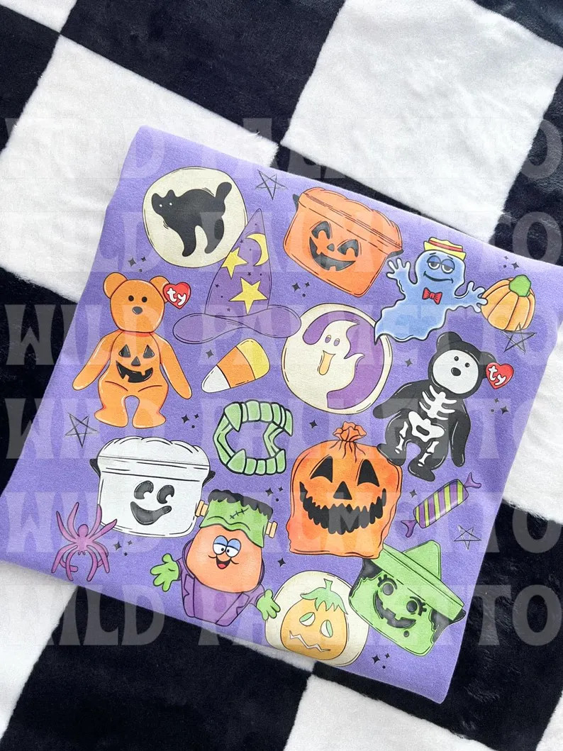 90's Halloween Collage T-Shirt, Spooky Comfort Colors Tee, Halloween Shirt | Etsy (Global)
