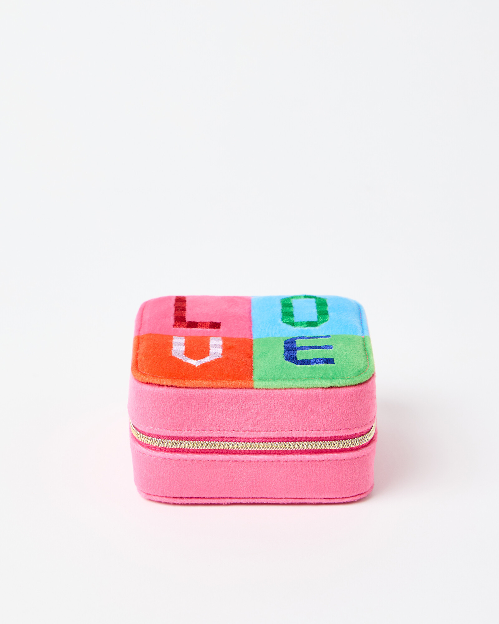 Love Embroidered Patchwork Square Jewellery Box | Oliver Bonas | Oliver Bonas (Global)
