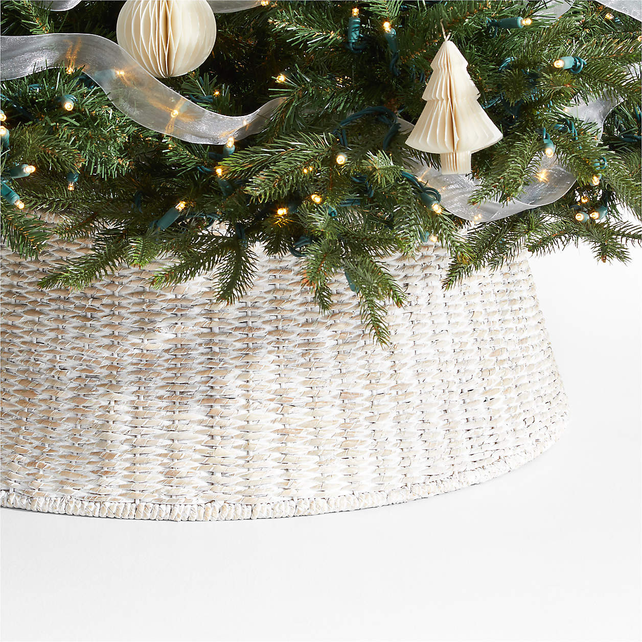Abaca Christmas Tree Collar + Reviews | Crate & Barrel | Crate & Barrel