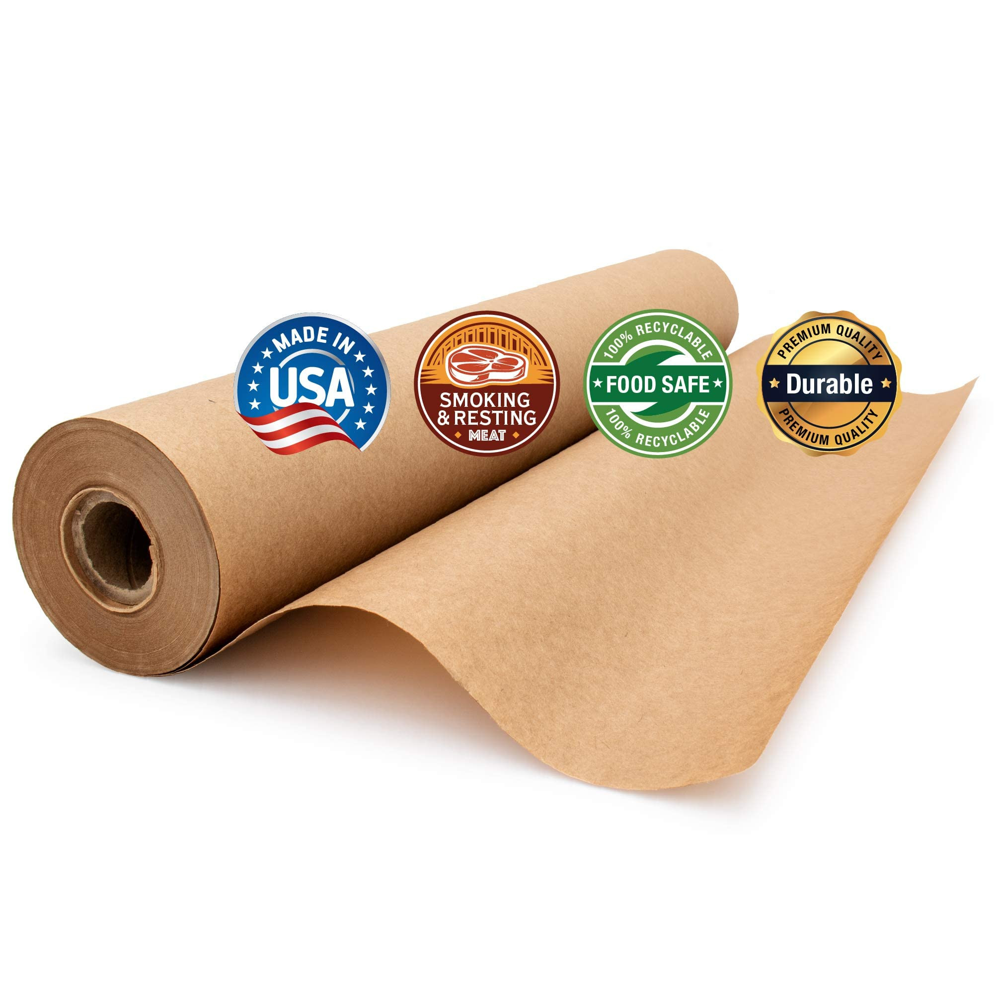 Brown Butcher Paper Roll (17.75 inches x 100 feet), Unbleached, Unwaxed & Uncoated for Smoking & Resting Meat by Paper Pros | Amazon (US)