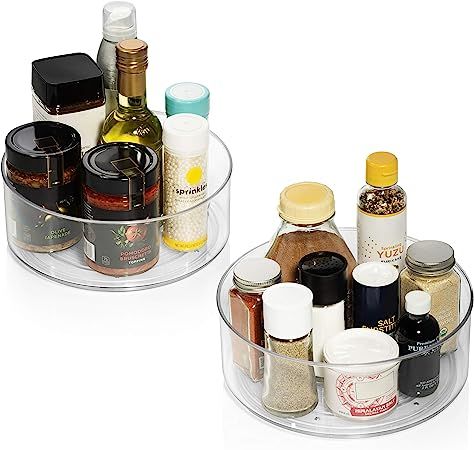 ClearSpace Plastic Lazy Susan Cabinet Organizer – Rotating Spice Rack Holder, Condiments Baking... | Amazon (US)