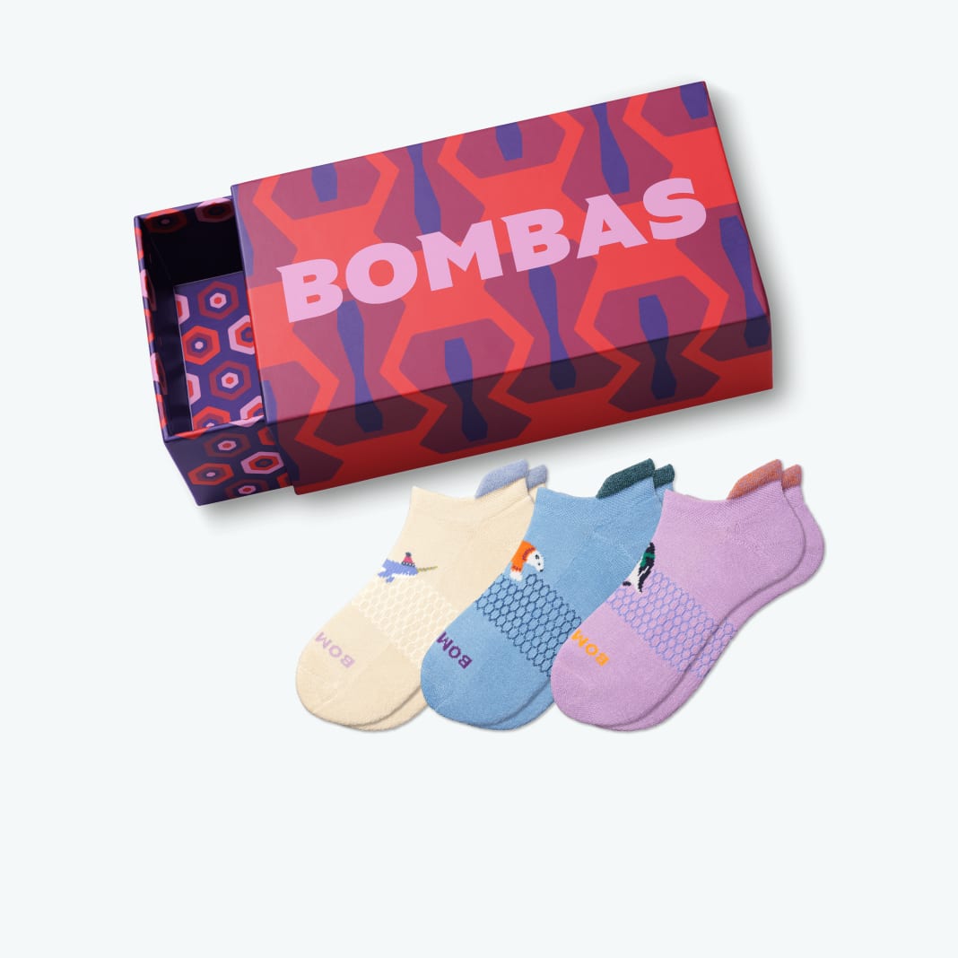 Women's Holiday Ankle Sock 3-Pack Gift Box | Bombas Socks