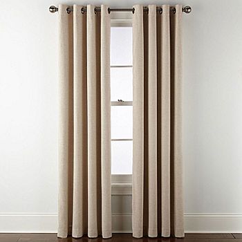 Liz Claiborne Holland Linen 100% Blackout Grommet-Top Curtain Panel | JCPenney