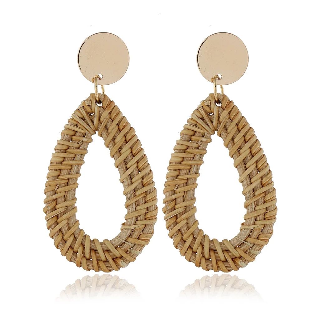 DTOWER Classic Rattan Plaited Articles Western Earrings Bohemian Style Geometric Charm Comfortabl... | Walmart (US)