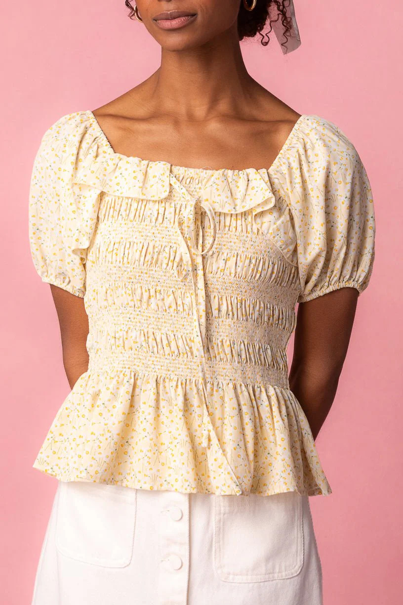 Rae Top in Yellow - FINAL SALE | Ivy City Co