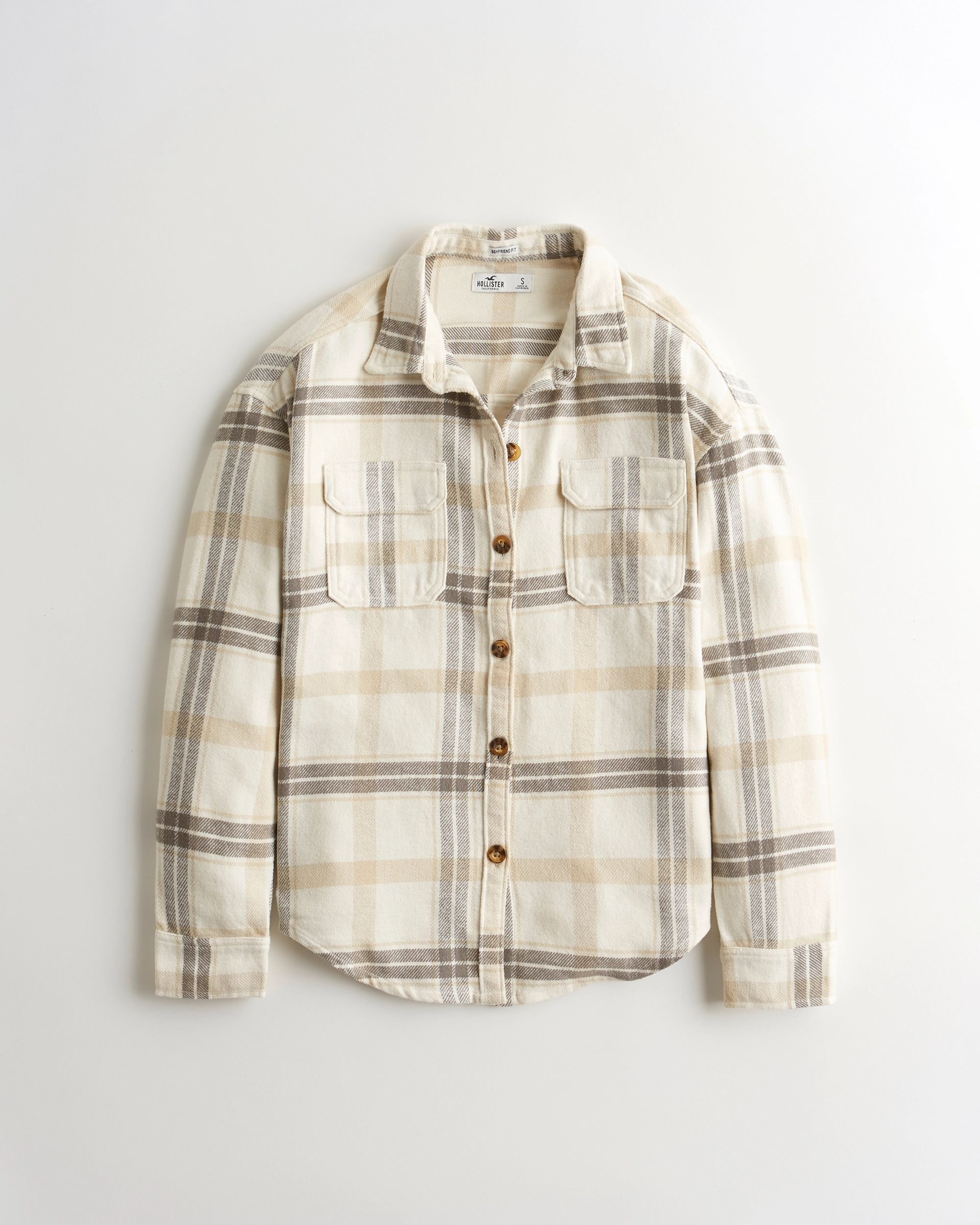 Mädels Oversized-Hemdjacke aus Flanell | Mädels Oberteile | HollisterCo.com | Hollister (EU)