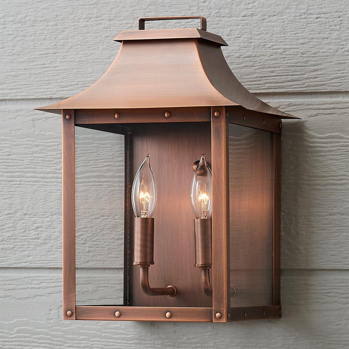 Traditional Studded Framed Box Outdoor Sconce - Large | Shades of Light