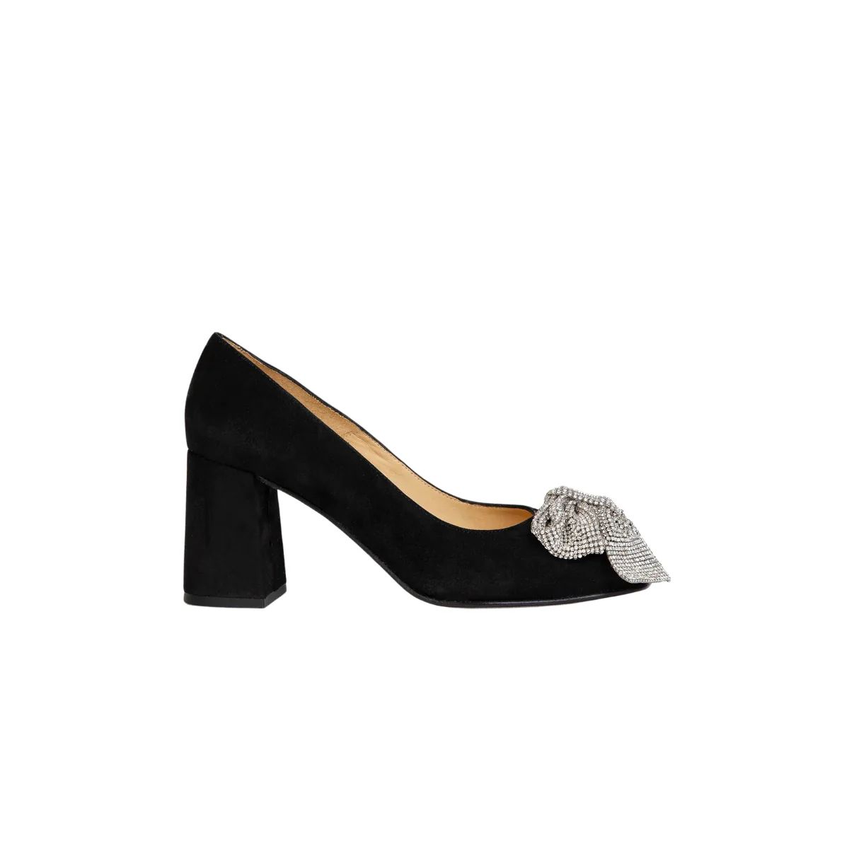 Penelope Chilvers Gamine Bow Suede in Black | Ambiance