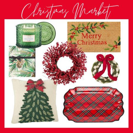 Deck out your home for the holiday season with these fabulous home decor finds from Amazon!! Tartan plaid tray, red berry wreath, ornaments, candles, Christmas pillows and door mats 

#LTKSeasonal #LTKHoliday #LTKhome