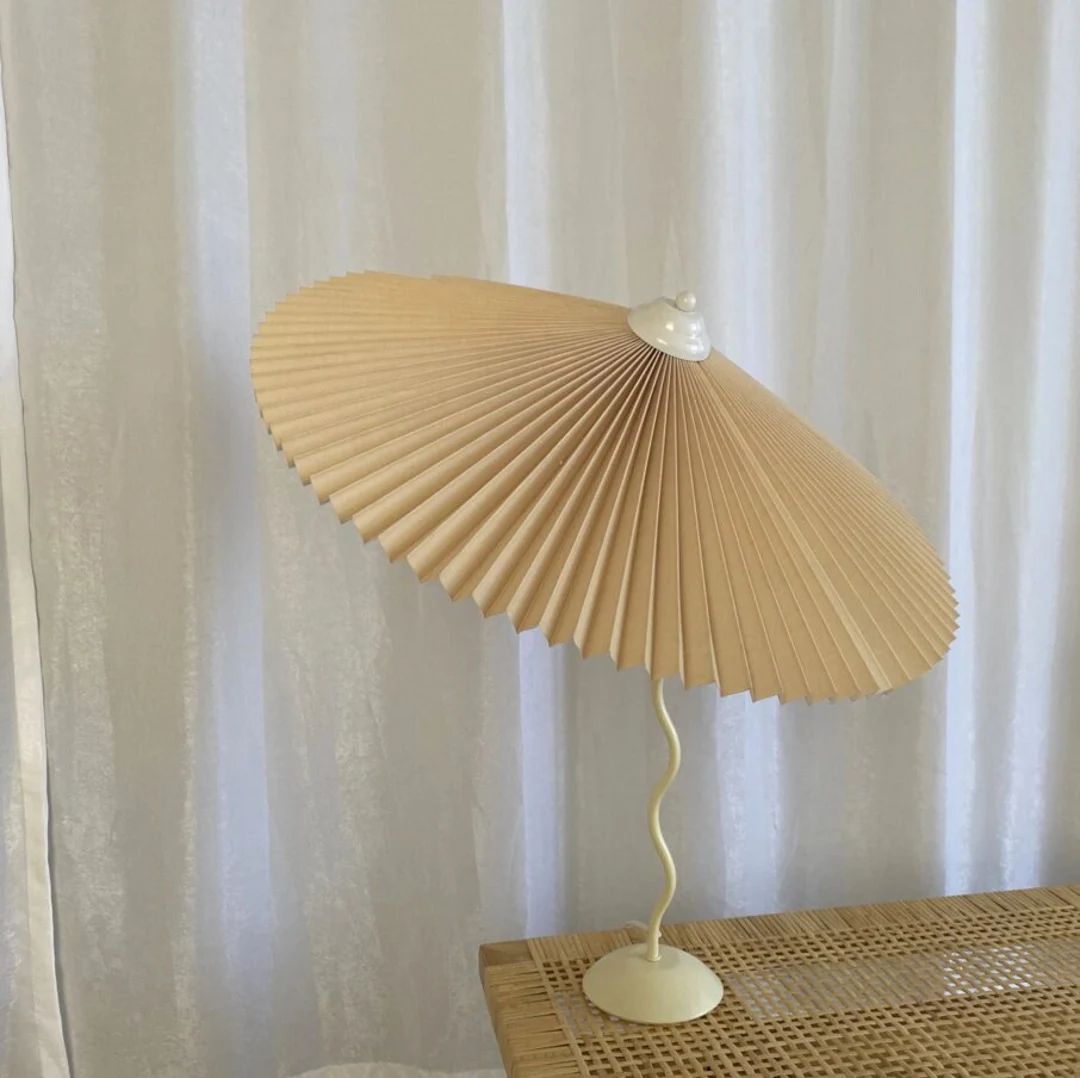 Minimalist Nordic Umbrella Small Table Lamp |  Pleated Fold Desk Lamp | Multicolor Bedside Lamp |... | Etsy (US)