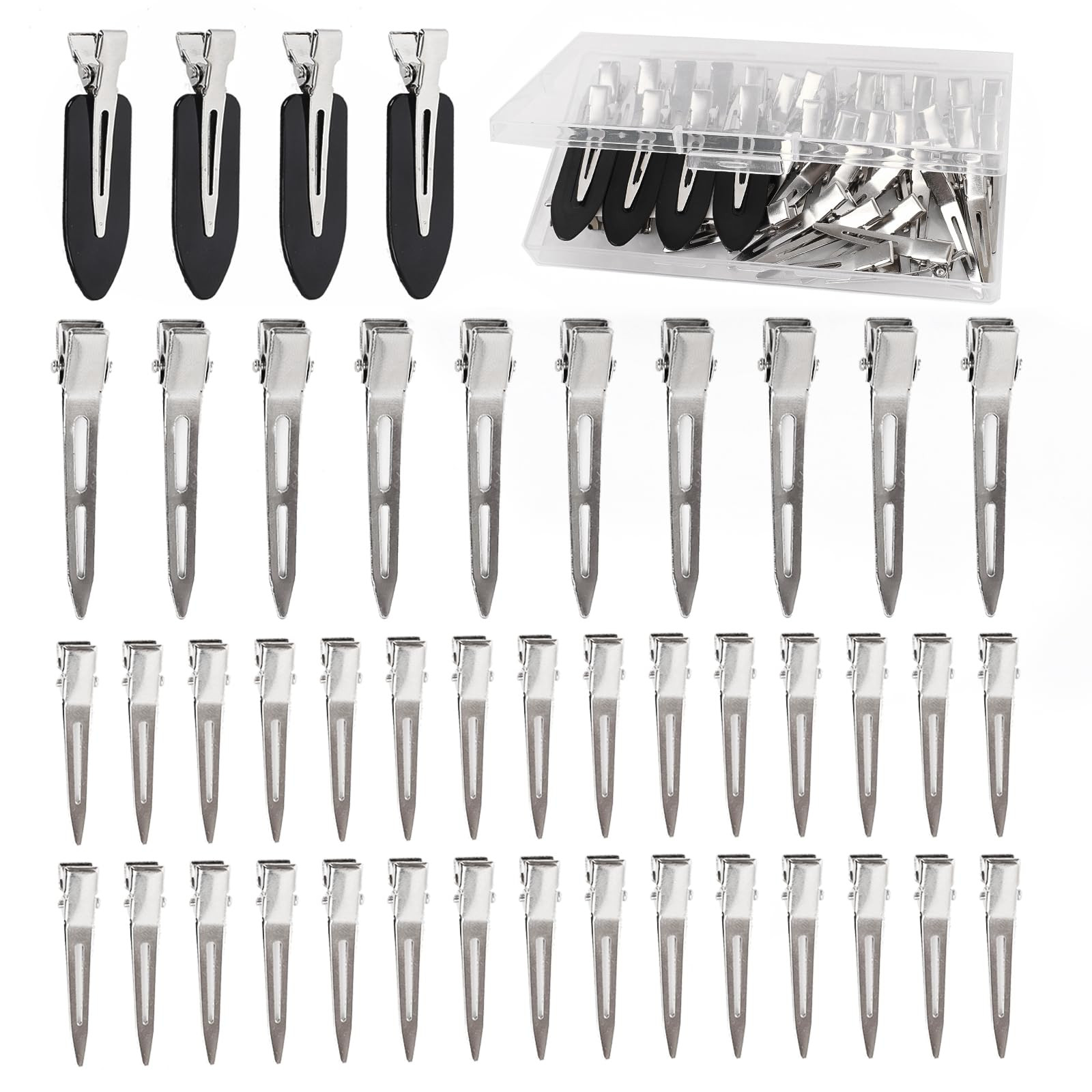 Hair Clips for Women Styling, 44Pcs Metal Duck Billed Pin Curl Clips, Hair Pins, Salon, Makeup, H... | Amazon (US)