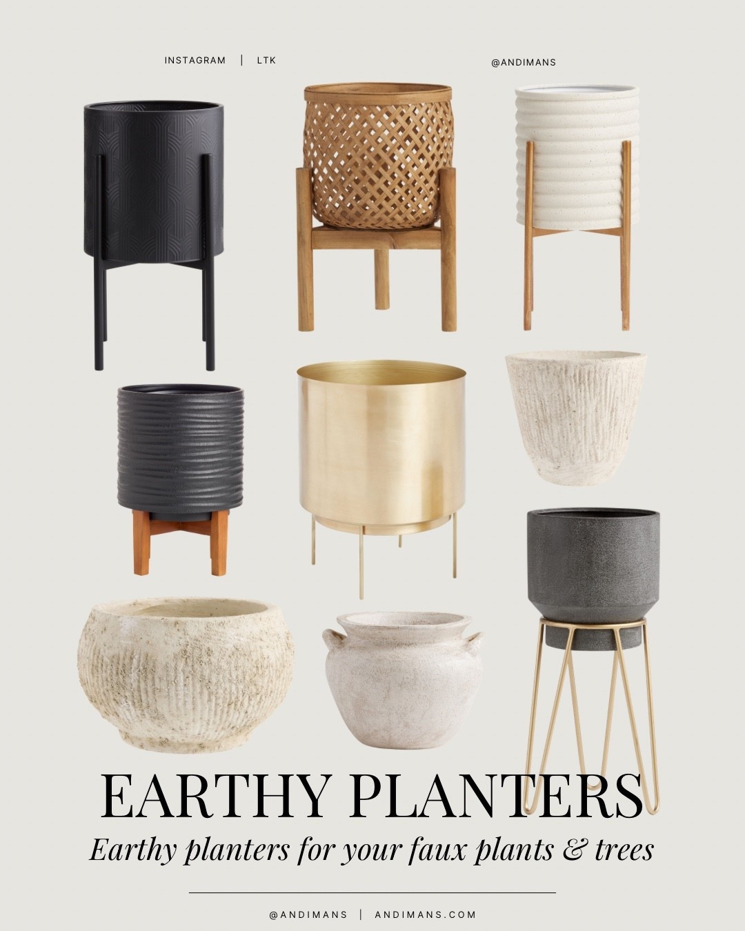 Earthy planters for your faux plants and trees to give some height or style!

#LTKHome #LTKCyberWeek #LTKSaleAlert