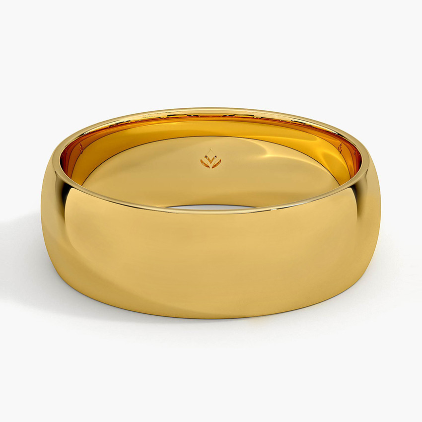 18K Yellow Gold Fairmined Comfort Fit 7mm Wedding Ring | Brilliant Earth
