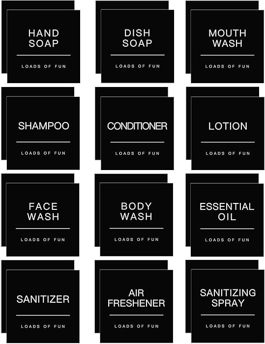 Bathroom Label Stickers for Organizing, Waterproof Label Stickers for Bottles and Jars Containers... | Amazon (US)
