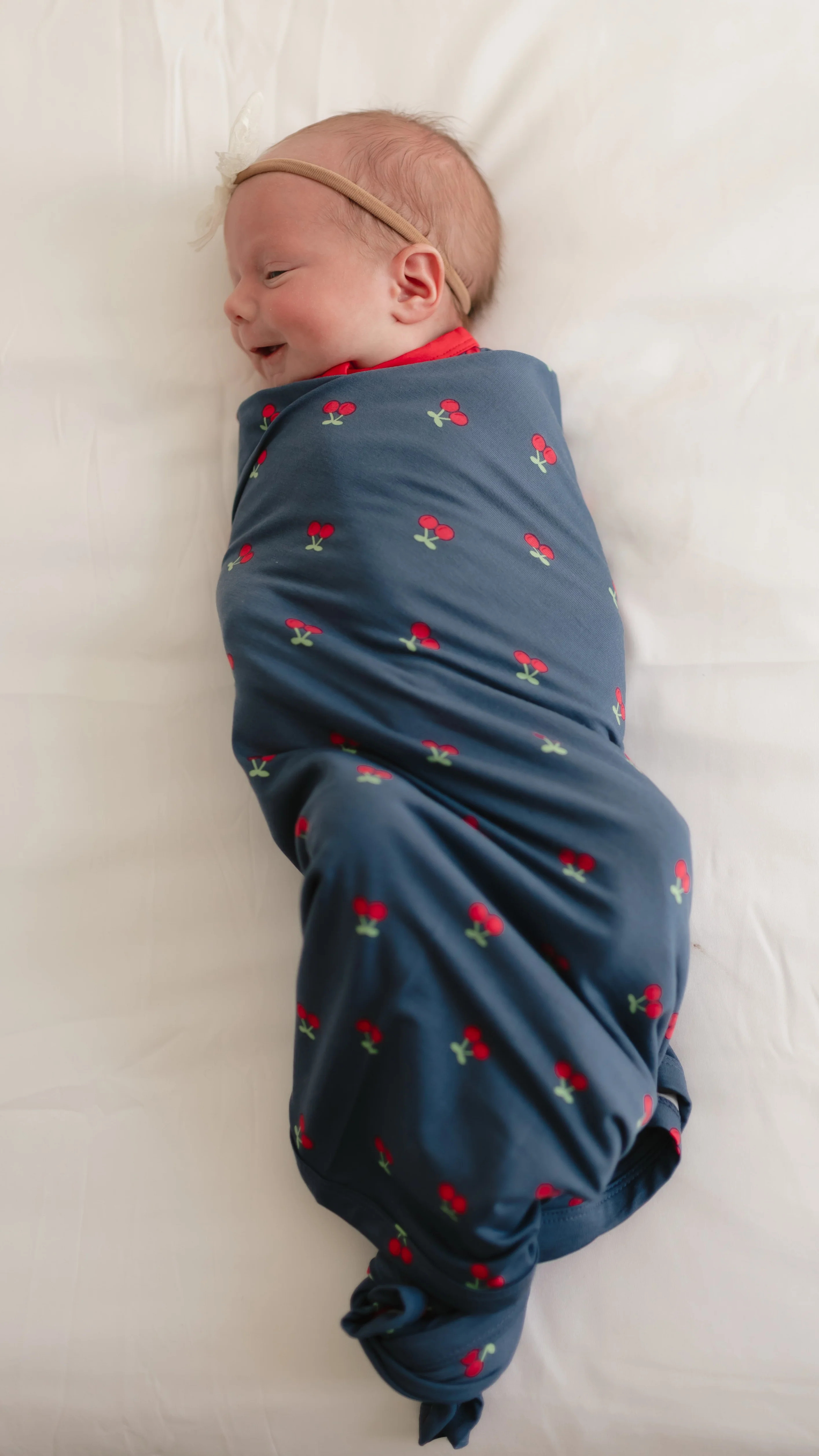 Infant Swaddle in Cherries | Silks Design