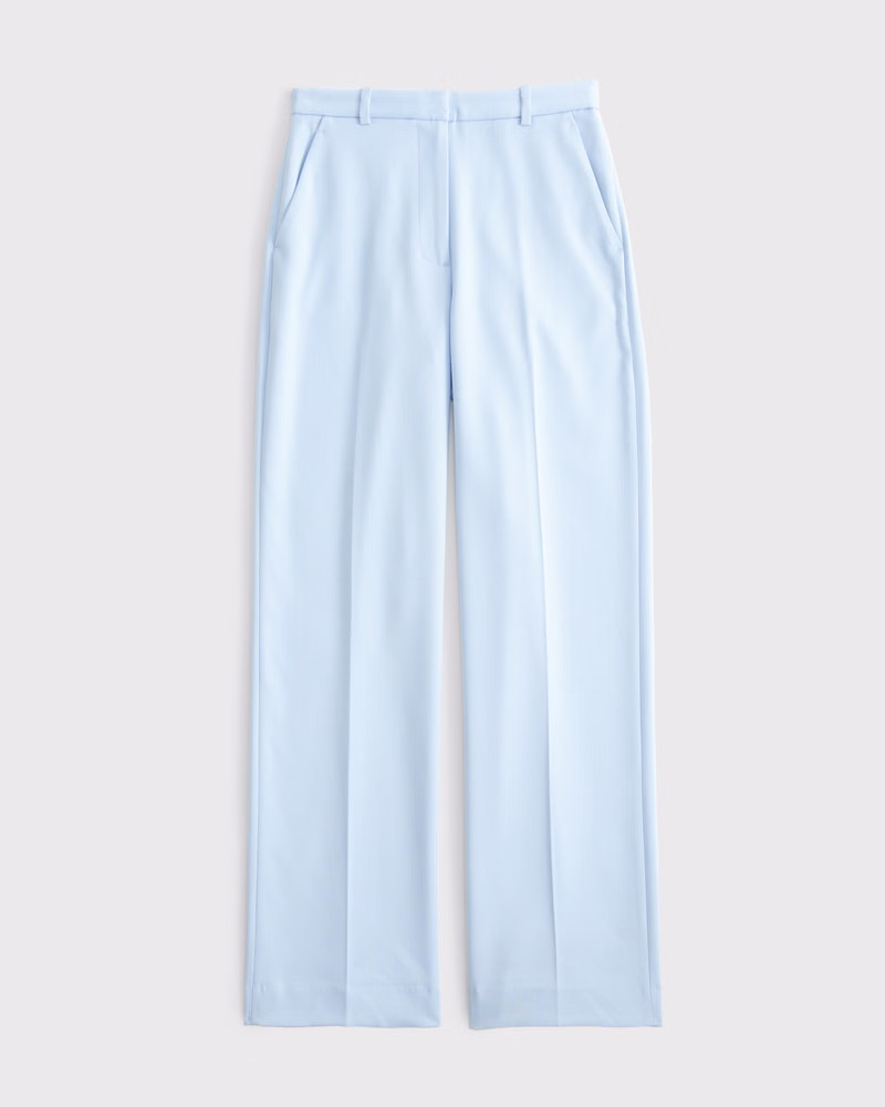 Abercrombie & Fitch Women's Tailored Wide Leg Pant in Light Blue - Size 36 LONG | Abercrombie & Fitch (US)