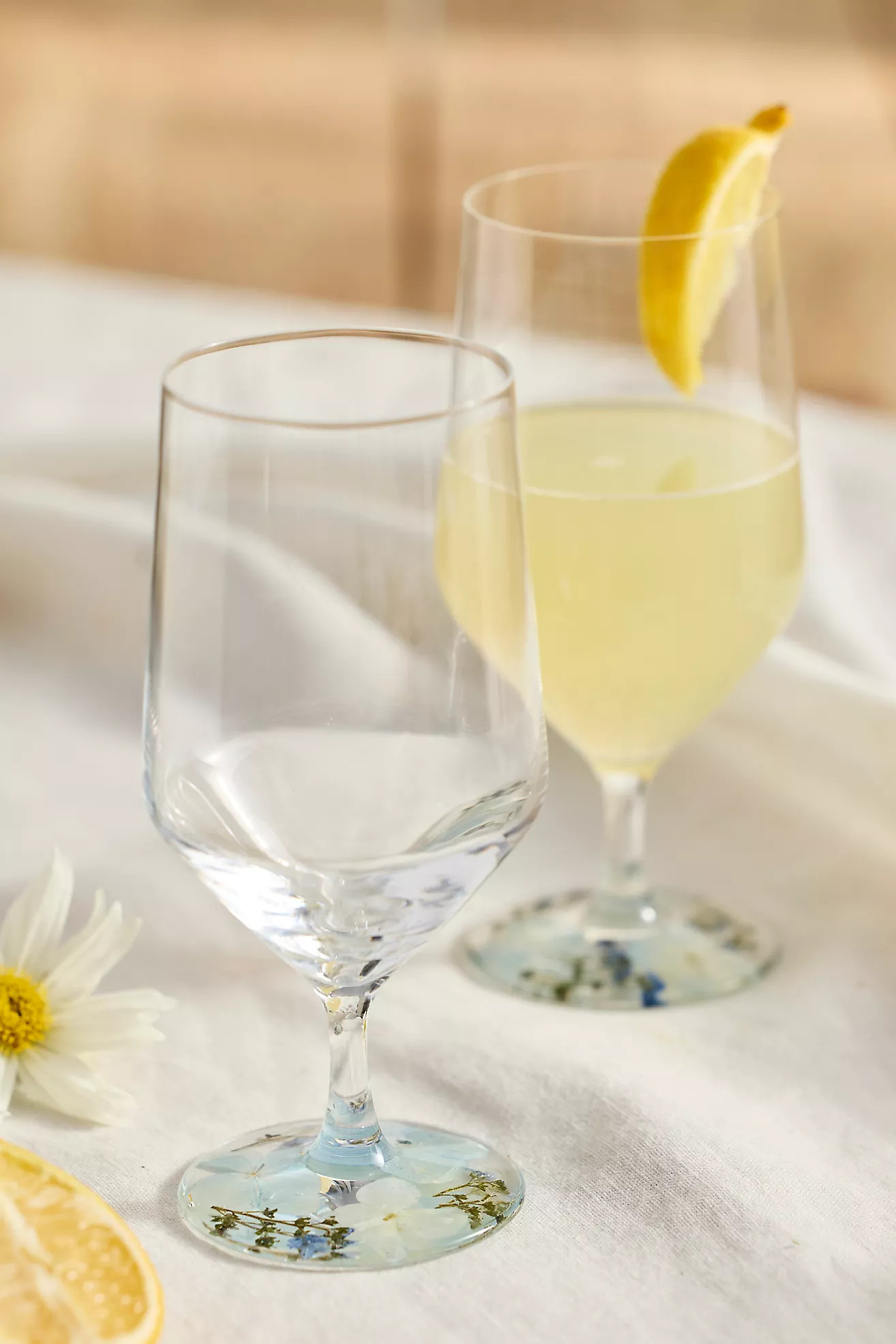 Pressed Floral Water Glasses, Set of 2 | Anthropologie (US)