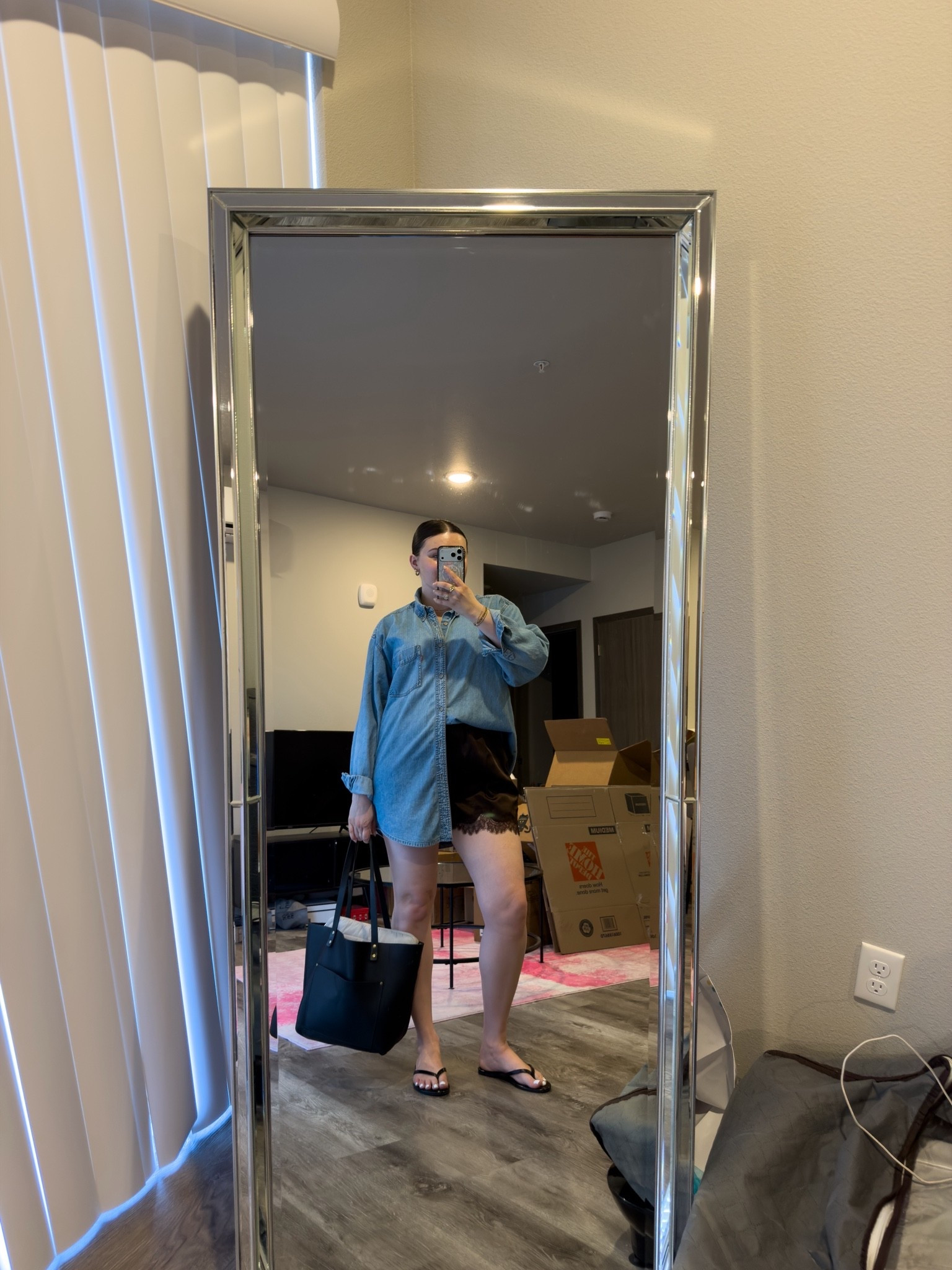 Comfy work outfit! Absolutely loving satin shorts this summer, they are so comfortable and easy to wear 🤎

I’m wearing a men’s XL top, size L shorts and size 9 sandals

#LTKWorkwear #LTKMidsize #LTKootd