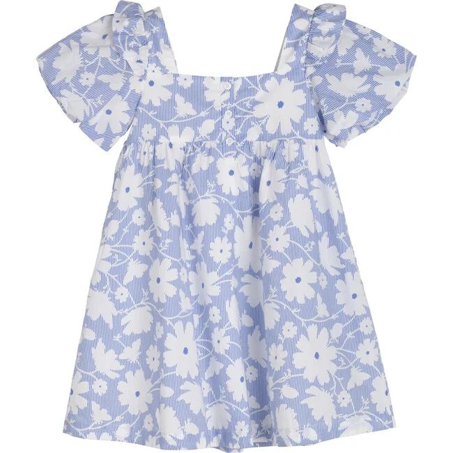 Kit Dress, Blue Striped Floral | Maisonette