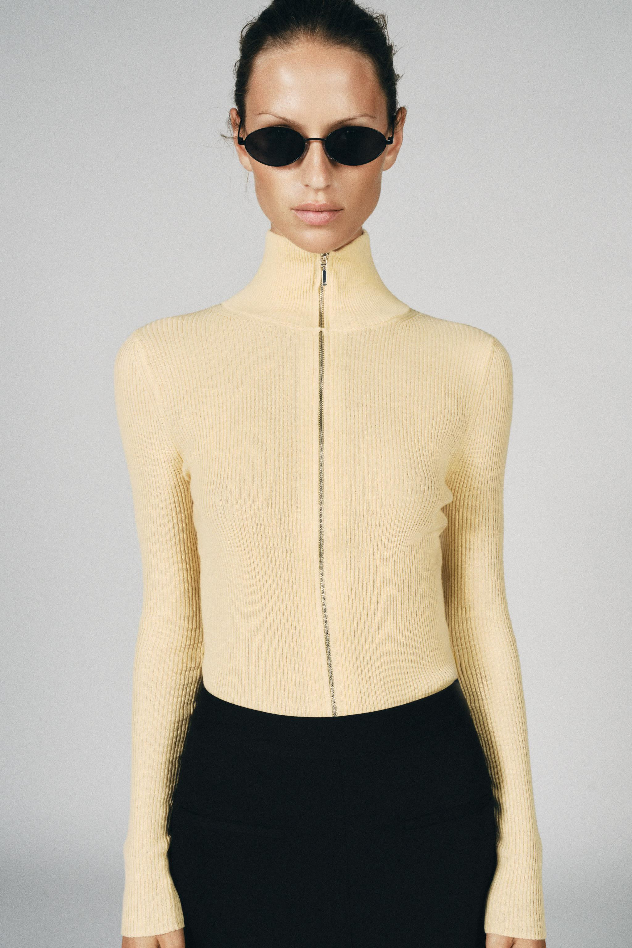 FITTED RIBBED KNIT CARDIGAN | Zara UK