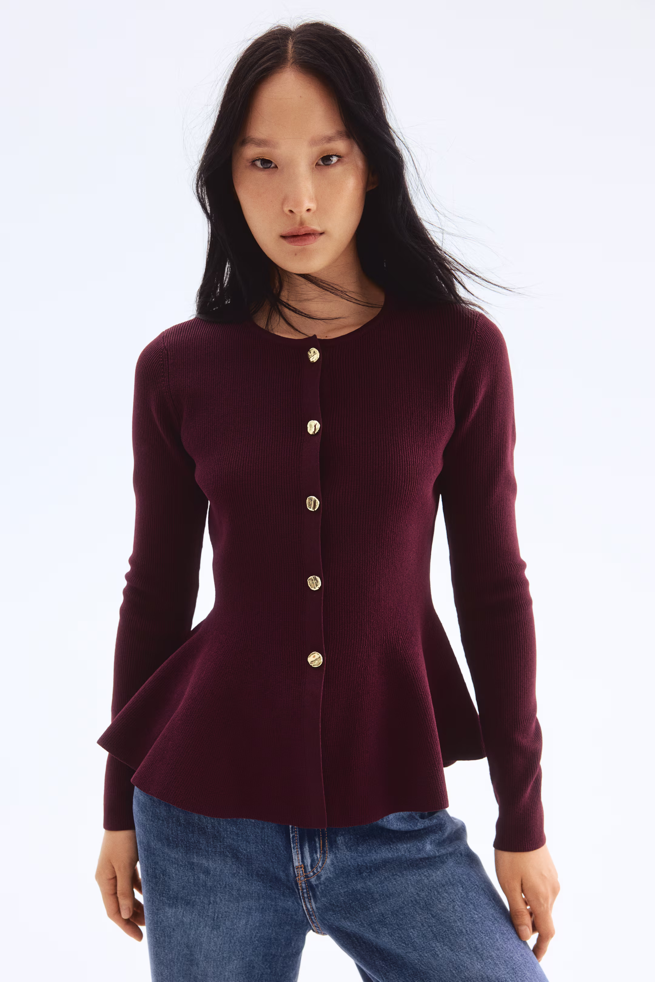 Peplum cardigan | H&M (UK, MY, IN, SG, PH, TW, HK)