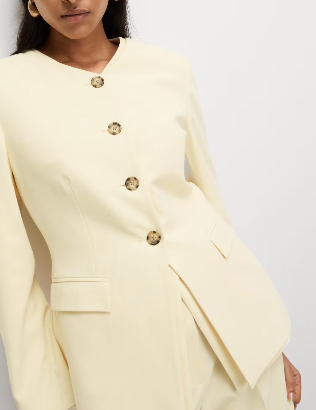 Tailored Collarless Blazer | Marks & Spencer (UK)