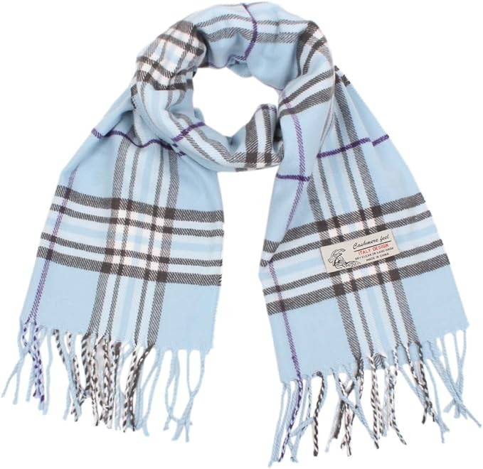 TZ Promise Tartan Plaid Cashmere Feel Classic Soft Luxurious Winter Scarf For Men Women | Amazon (US)