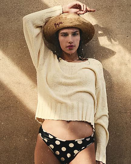 Relaxed crewneck beach sweater | J.Crew US