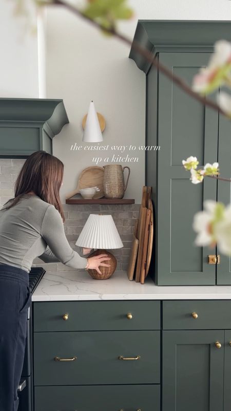The “aha!” moment when you find the perfect lamp 🤌😍

Follow me @frengpartyof6 for all things neutral home!

#neutralhomefinds #greenkitchen #neutralhome #neutralaesthetic #affordablehomedecor #kitchendesign 

#LTKstyletip #LTKhome #LTKfindsunder100