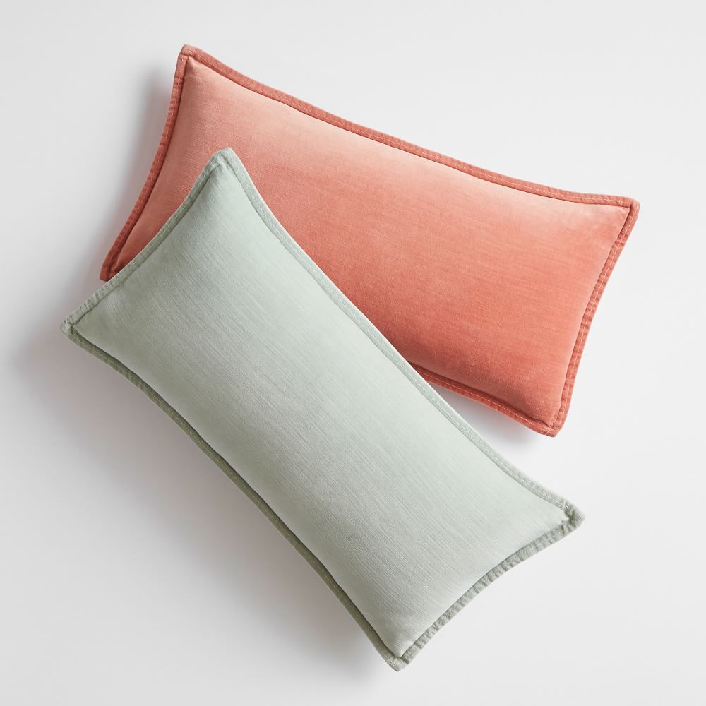 Washed Cotton Velvet Pillow Cover | West Elm (US)